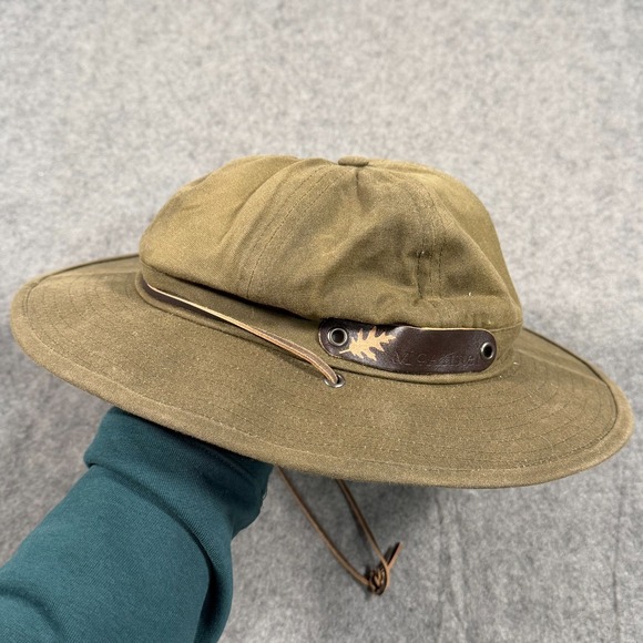 Mcalister Olive Green Waxed Canvas Drake Waterfowlers Hat Men's Size Medium - Picture 3 of 7